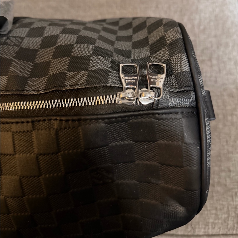 L Keepall Bandoulière 45 graphite damier duffle travel oversized - Picture 6 of 9
